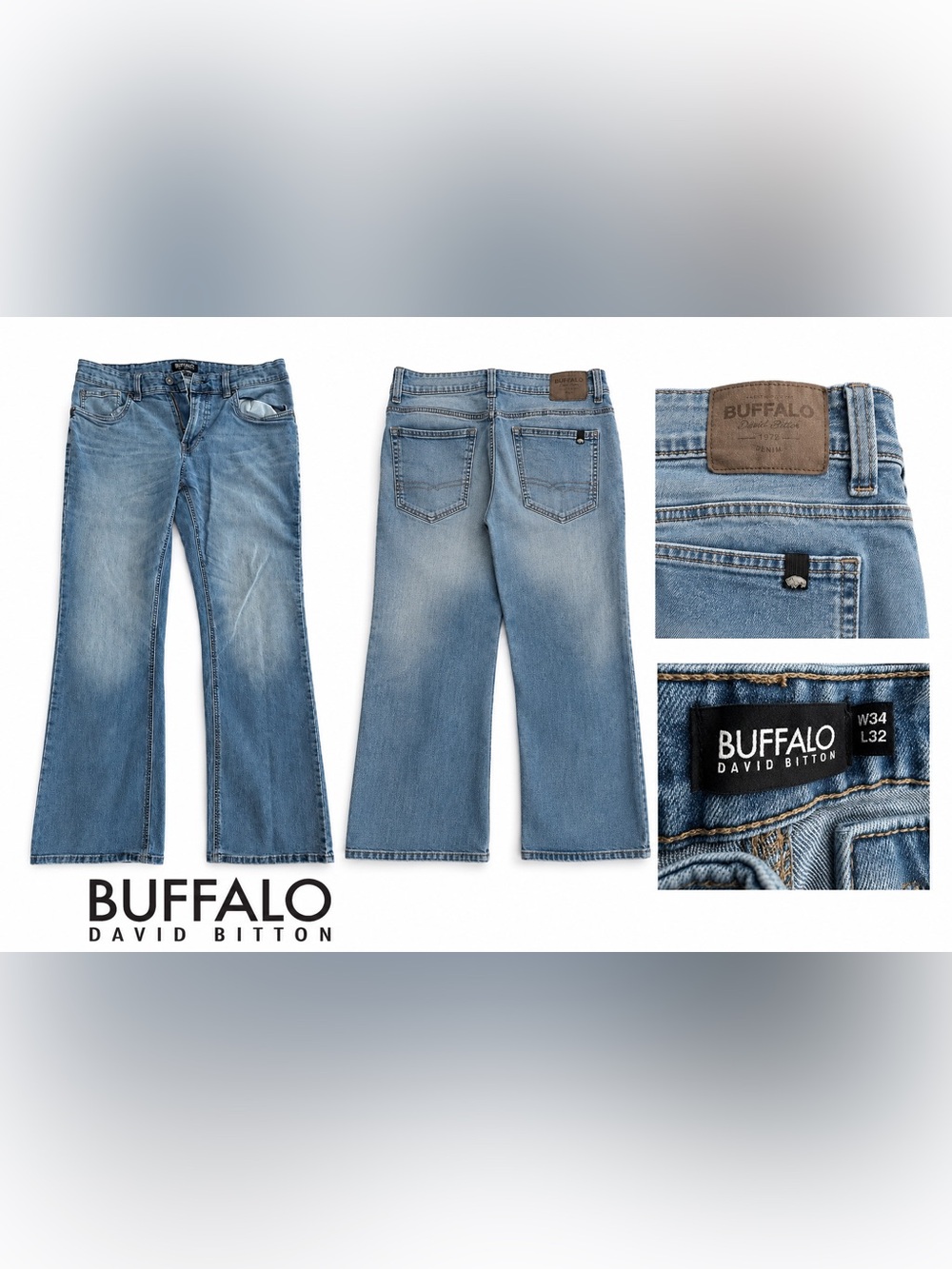 Buffalo David Bitton Light Blue Bootcut Jeans